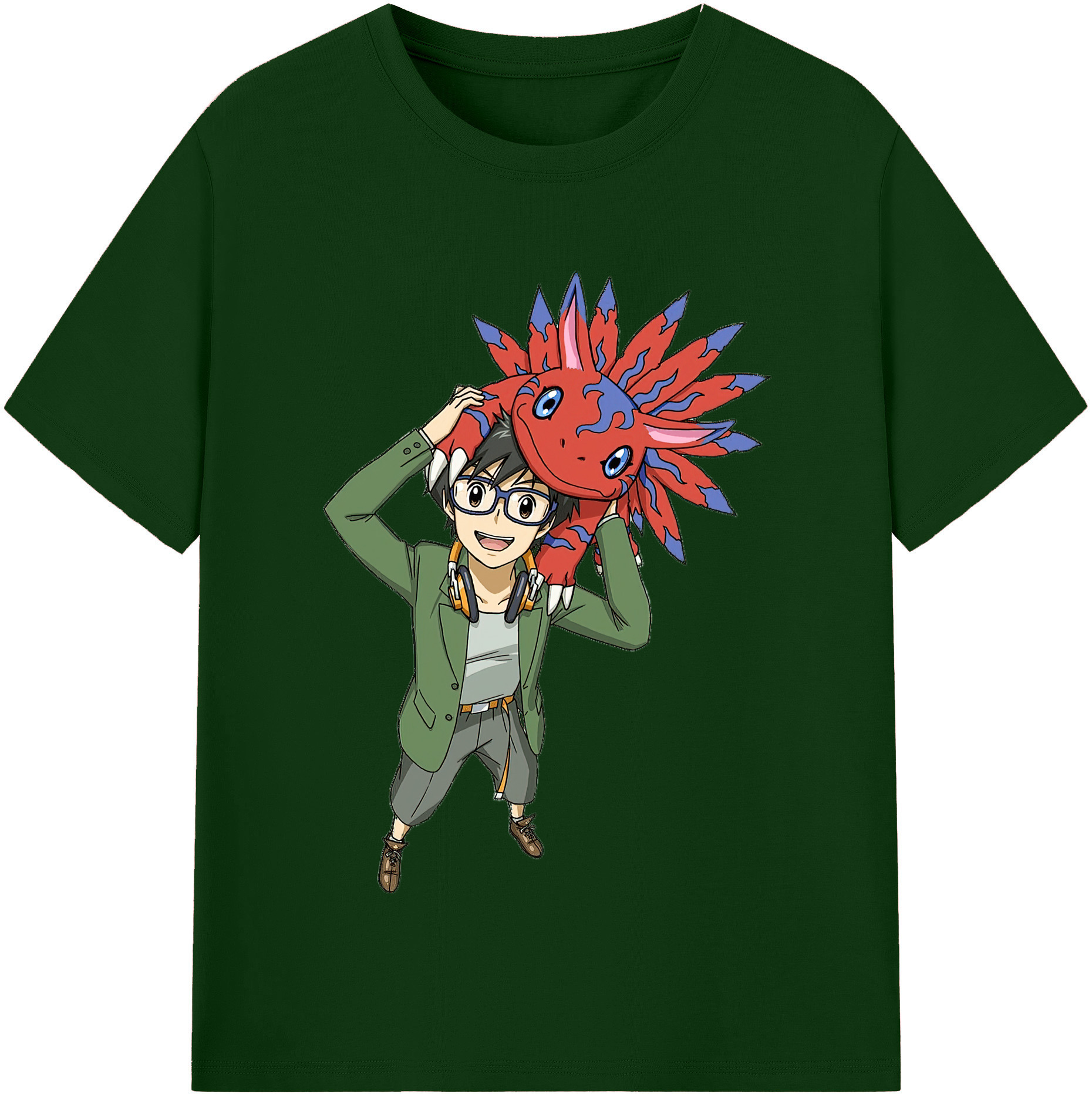 （画像用） Digimon デジタルモンスター/デジモン 綿100％半袖Tシャツ（フロントプリント）